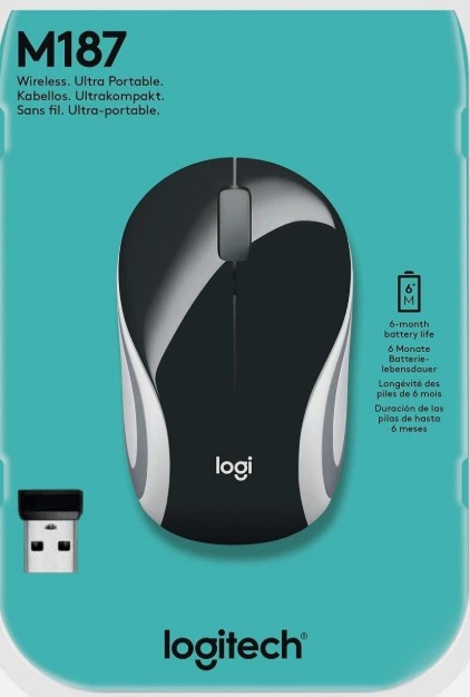 M187 Black Wrls Mini Mouse Logitech